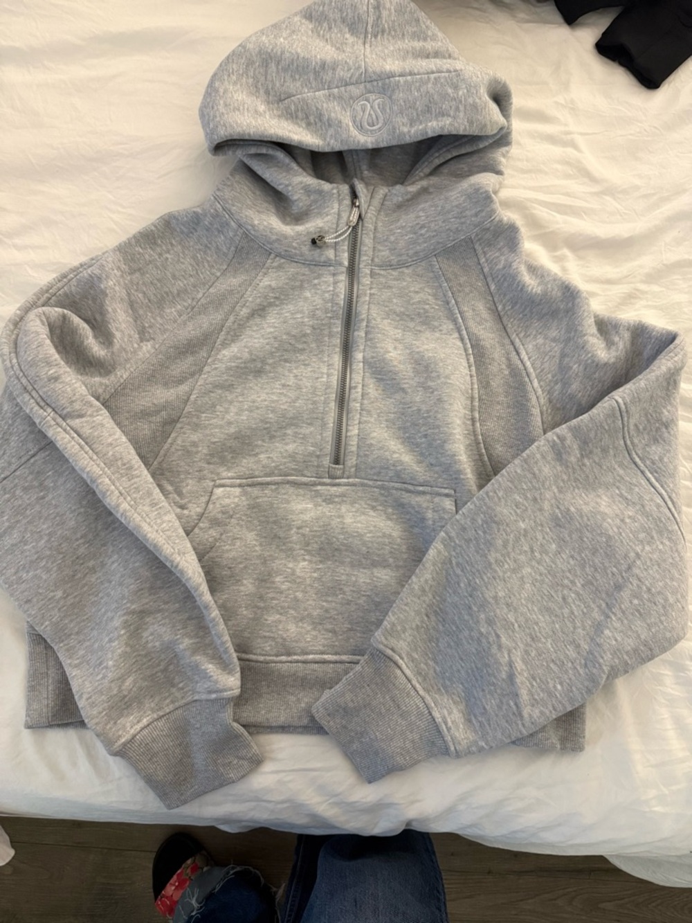 Lululemon oversized scruba hoodie heather grey XS/S